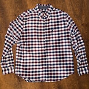 Men's Checkered Shirt - Black, White, and Red